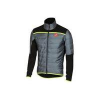 Castelli Cross PreRace Insulator Jacket | Grey/Yellow - M