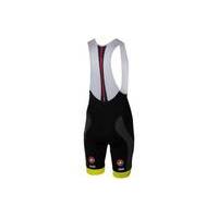 Castelli Velocissimo Bib Short | Black/Yellow - L