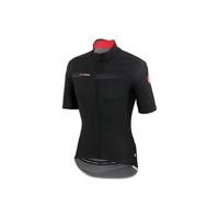 castelli gabba 2 short sleeve windrain jersey black m