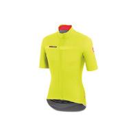 castelli gabba 2 short sleeve windrain jersey yellow xl