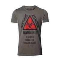 Capcom Resident Evil Men\'s Biohazard Warning T-shirt Medium Military Green (ts290902res-m)
