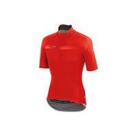 castelli gabba 2 short sleeve windrain jersey red l