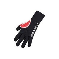 castelli diluvio neoprene glove blackred xxl