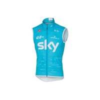 castelli team sky pro light wind vest blue xxl