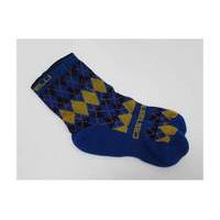 Castelli Diverso Merino Wool Sock (Ex-Demo / Ex-Display) | Blue/Yellow - Small/Medium