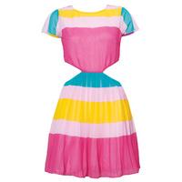 Candy Stripe Cut Out Dress