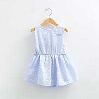 casual dress spring hot selling stand striped cotton bow buttons korea ...