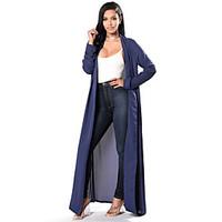 Casual/Daily Beach Holiday Simple Cloak/Capes, Solid Cowl Long Sleeve Summer Fall Machine wash Polyester Long