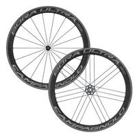 Campagnolo Bora Ultra 50 Dark Clincher Road Wheelset - Shimano / Pair / 10-11 Speed / 700c - Clincher / + Continental GP4000sII Tyres & Tubes