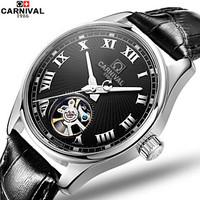 carnival mens skeleton watch automatic self winding hollow engraving l ...