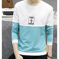 Casual/Daily Simple Sweatshirt Letter Round Neck Inelastic Polyester Long Sleeve Spring Fall