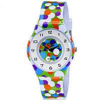 CAGARNY Kids\' Wrist watch Colorful Quartz Plastic Band Dot Candy color Casual Cool Multi-Colored