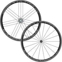 Campagnolo Bora Ultra 35 Dark Clincher Road Wheelset - Campagnolo / Pair / 11 Speed / 700c - Clincher / + Continental GP4000sII Tyres & Tubes