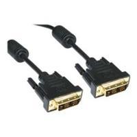 cables direct 5m dvi d single linkl m m black gold connectors bq 40