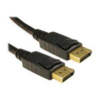 cables direct 2m locking displayport male male cable black