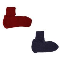 Canadian Slipper Socks - SAVE £3, Red and Navy, Acrylic