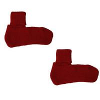 Canadian Slipper Socks - SAVE £3, Red and Red, Acrylic