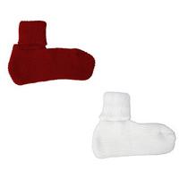 Canadian Slipper Socks - SAVE £3, Red and White, Acrylic