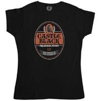 Castle Black Premium Stout Womens Fitted Style T Shirt