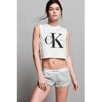 calvin klein modern cotton grey pajama shorts grey