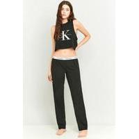 calvin klein black jersey lounge bottoms black