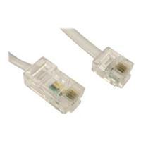 Cables Direct RJ11 Male Plug to 4 Wire RJ45 Male Plug Flat Cable Lead 10m