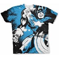 Captain America All Over Print T Shirt