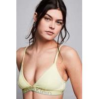 Calvin Klein Pale Dawn Unlined Triangle Bra, YELLOW