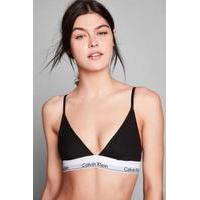 calvin klein modern cotton black triangle bra black