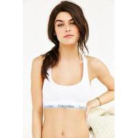 calvin klein modern cotton racerback white bralette white