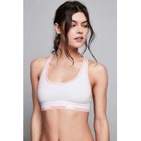 calvin klein modern cotton racerback white and bright nectar bralette  ...