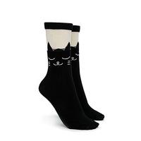 Cat Mesh Panel Crew Socks