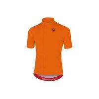 castelli imprevisto nano water repellent short sleeve jersey orange l