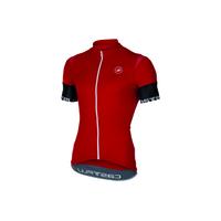 Castelli Entrata 2 Short Sleeve Full Zip Jersey | Red - XXXL