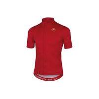 castelli imprevisto nano water repellent short sleeve jersey red xl