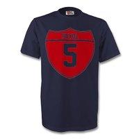 carlos puyol barcelona crest tee navy