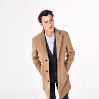 Cashmere-blended Coat - Dark Camel