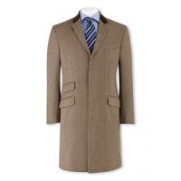 Camel Wool Classic Fit Covert Coat 44\