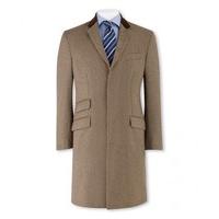 camel wool classic fit covert coat 44 regular savile row