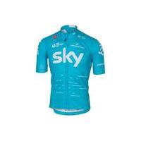 castelli team sky podio jersey blue xl
