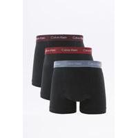 Calvin Klein Black Contrast Waistband Boxer Trunks Pack, ASSORTED