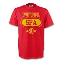 carlos puyol spain spa t shirt red