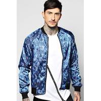 Camo Bomber Jacket - navy