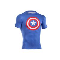 captain america logo compression ss t shirt