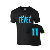 carlos tevez front name t shirt black