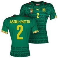 Cameroon Home Shirt 2013/14 with Assou-Ekotto 2 printing, Green