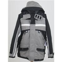 C&A, size L black & grey outdoor hooded jacket