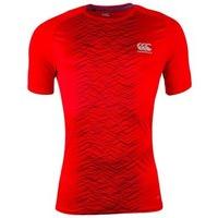 canterbury vapodri superlight poly graphic tee mens fiery red