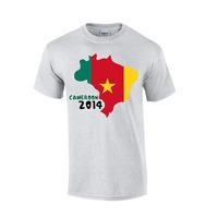 cameroon 2014 country flag t shirt grey