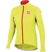 castelli velo cycling jacket yellow fluo medium